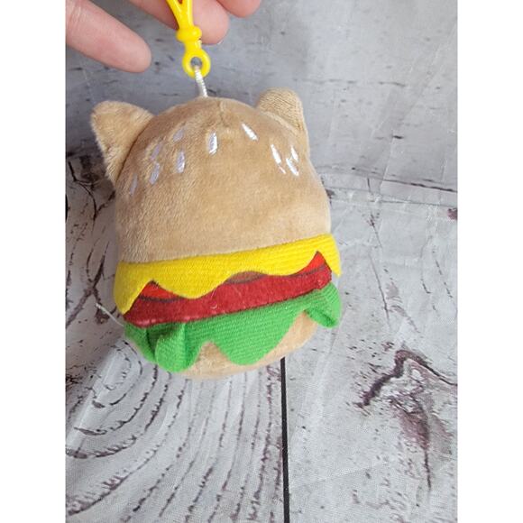 Cat Hamburger Plush Backpack Clip - Picture 4 of 5